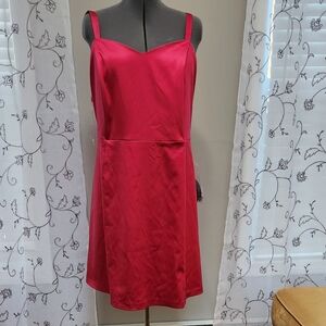 Lane Bryant PINK Satin Belted Convertible Dress NWT 28